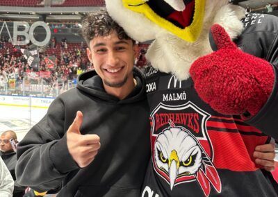 Emin Ayaz beim Eishockey-Spiel in Lund/Schweden Herbst 2025