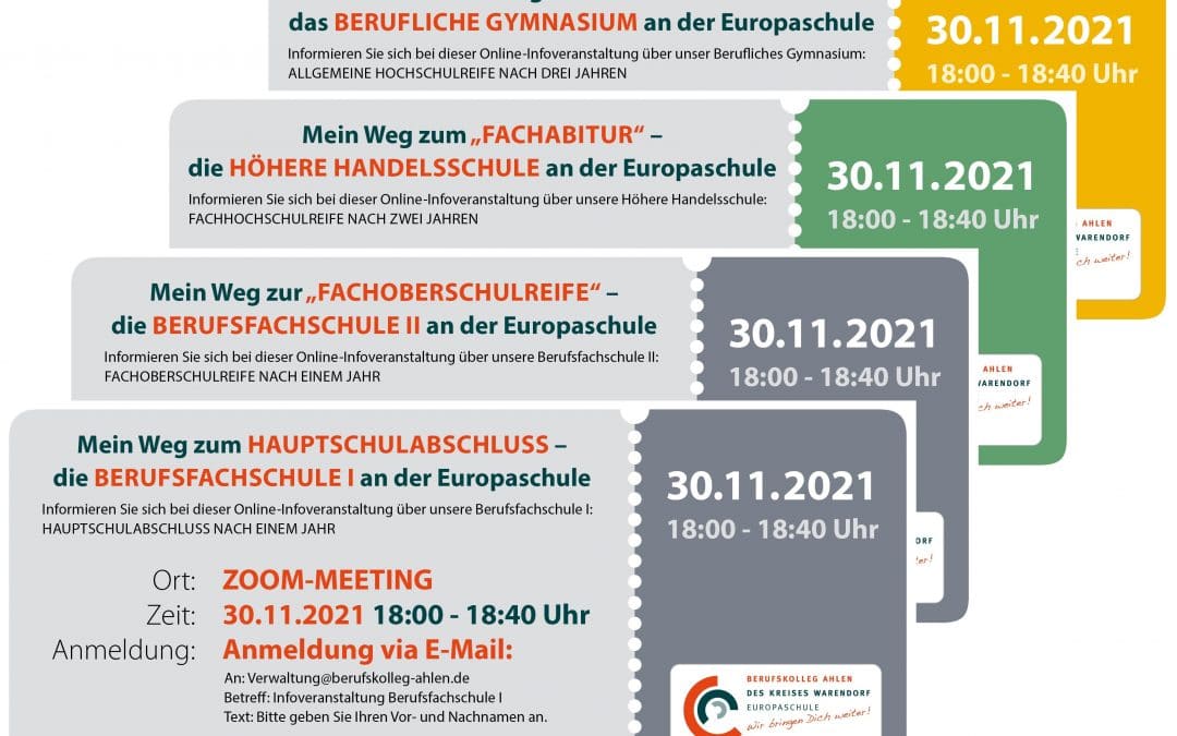 Info-Veranstaltung per ZOOM-Meeting am 30.11.2021